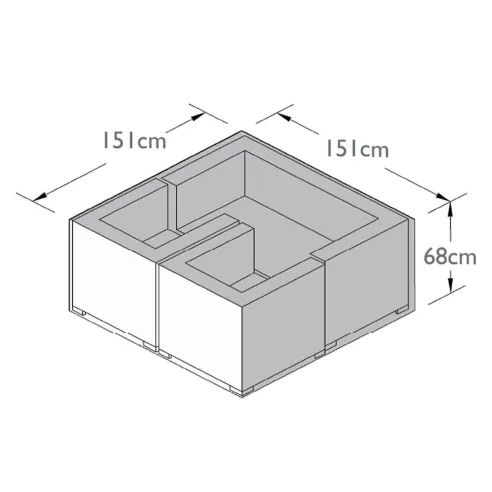 Weather Covers 2 Seat Sofa Set - Garden Furniture Cover