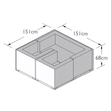 2 Seat Sofa Set - Garden Furniture Cover
