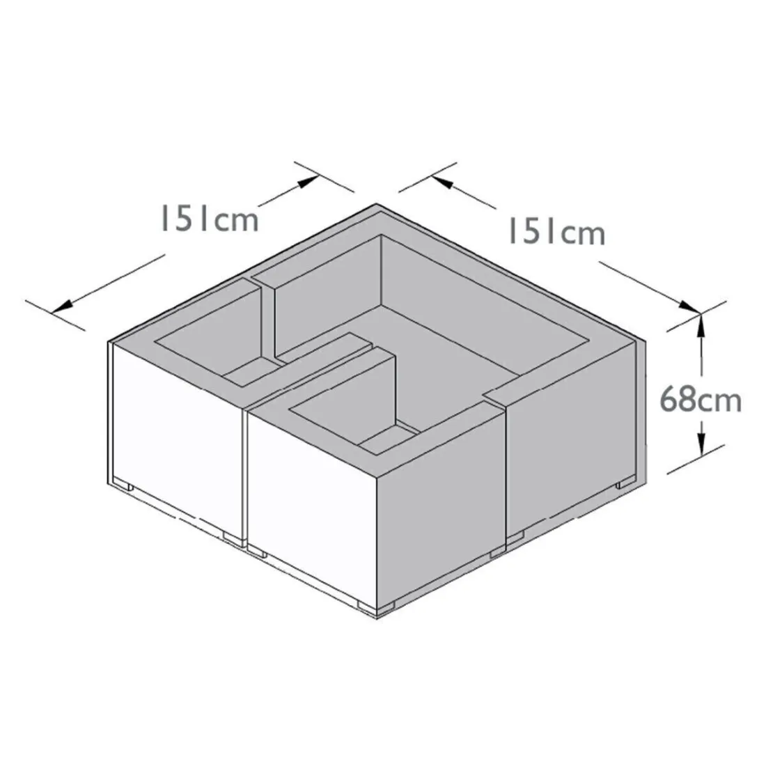 Weather Covers 2 Seat Sofa Set - Garden Furniture Cover