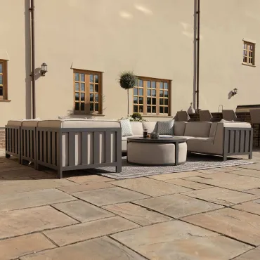 Ibiza U Shape Sofa Set & round Coffee Table