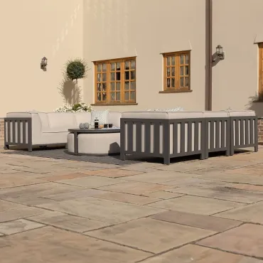 Ibiza U Shape Sofa Set & round Coffee Table