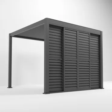 Titan Sliding Shuttered Doors for 3.6m Pergola