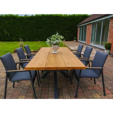 Aluminium Outdoor Dining Mandalay 6 Chair Dining Set