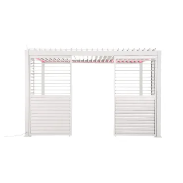 Aluminium Pergolas Titan 1. 2 Aluminium Louvres Adjustable Side Wall for 3.6m