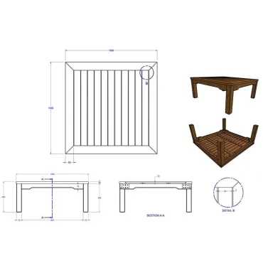 Paris Square Coffee Table - Certified