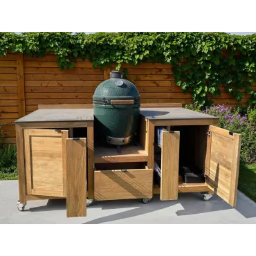 Big Green Egg Island On Wheels