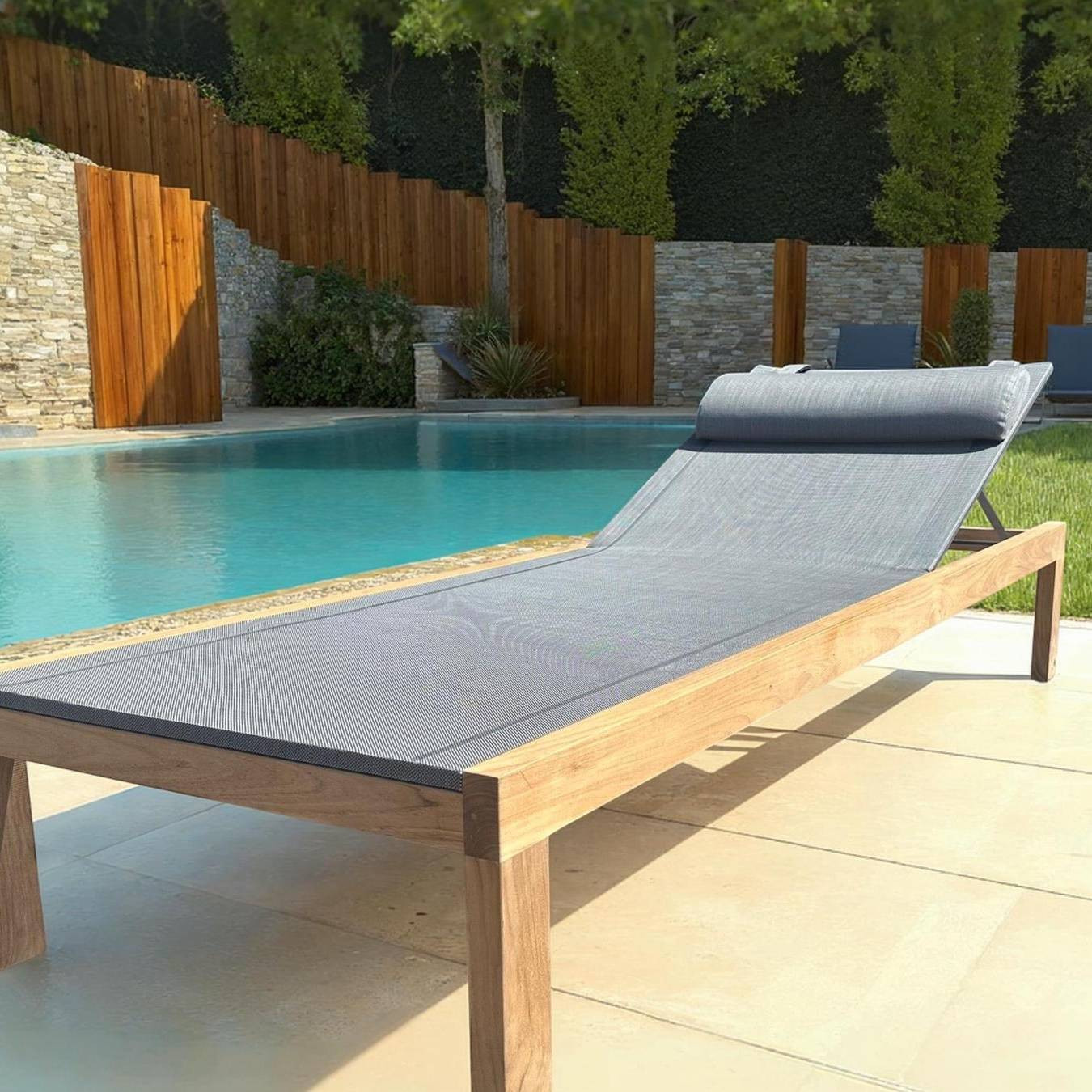 Sahara Teak Sun Lounger - Certified