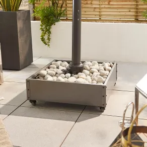 Parasol Bases Stone Fill Cantilever Parasol Base - Grey