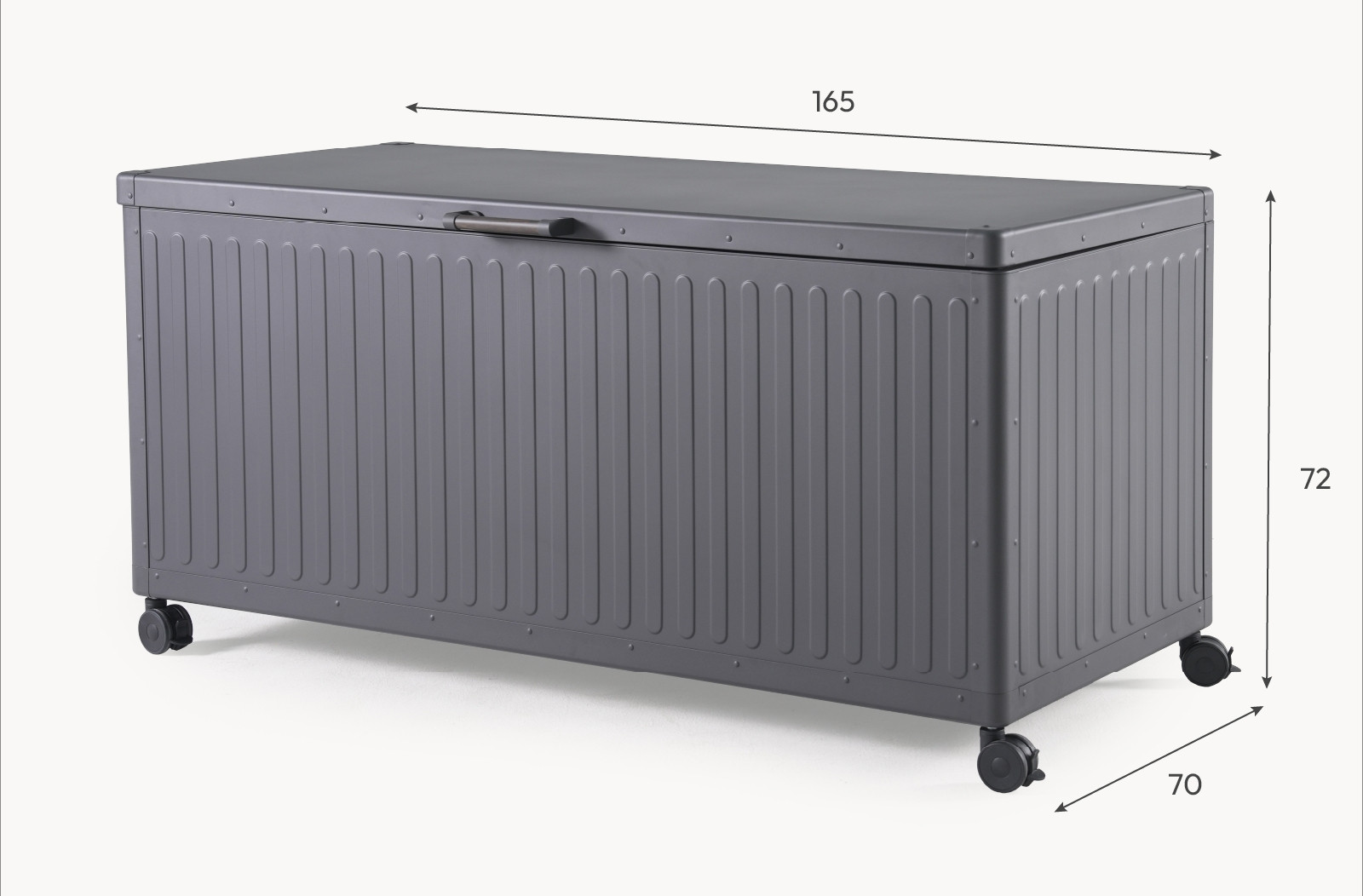 Milano 1.3m Aluminium Storage Box 1.6m