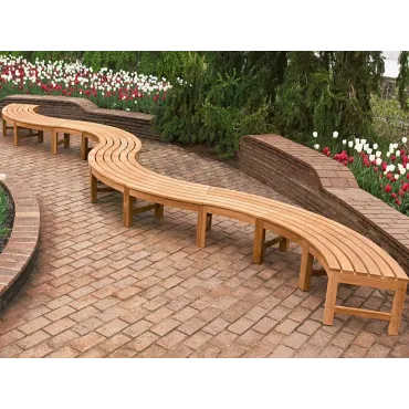 Curved Backless Bench - FSC Certified