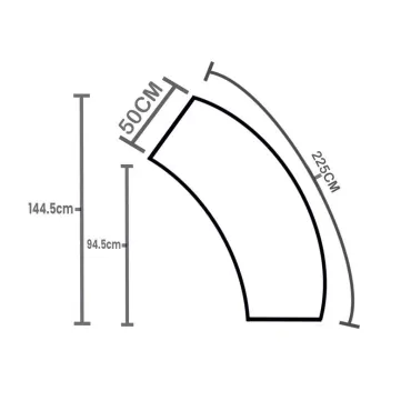 Curved Backless Bench - FSC Certified