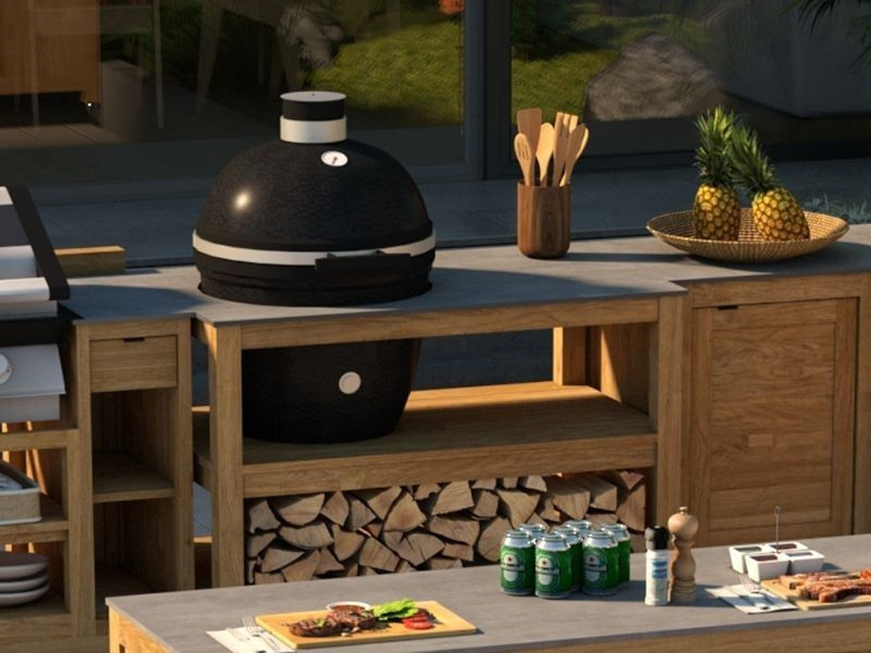 Big Green Egg Unit With Wheels - Bari