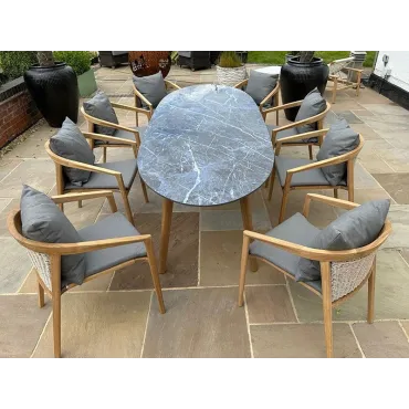 Blue Moon 8 Chair Dining Set