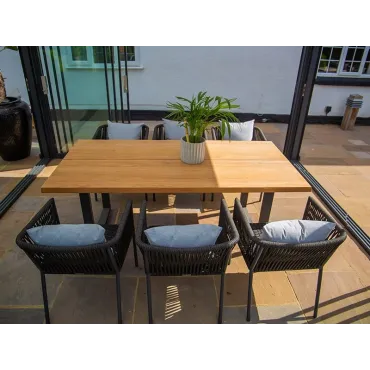 Aruba 6 Chair Edge Dining Set