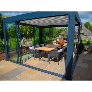 Aluminium Outdoor Dining Aruba 6 Chair Edge Dining Set