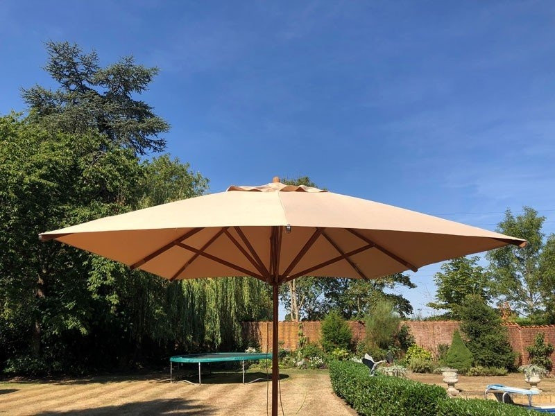 Bamboo 3.5m x 2.5m Rectangular Parasol Beige