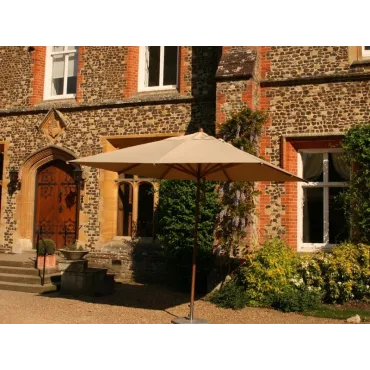 Bamboo Parasols Bamboo 3.5m x 2.5m Rectangular Parasol Beige