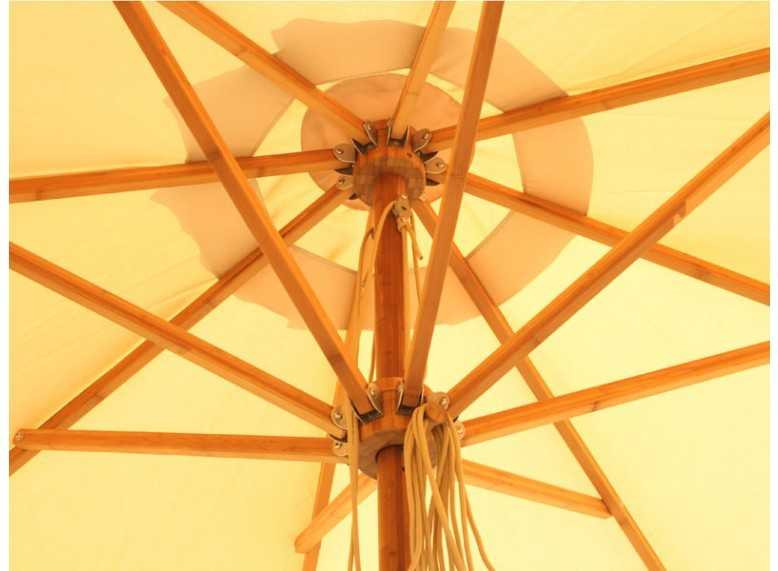 Bamboo 3.5m x 2.5m Rectangular Parasol Beige
