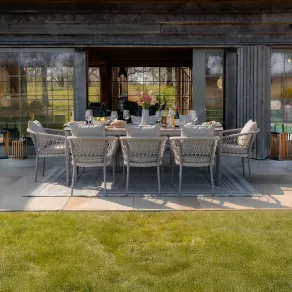Monaco Rope Weave 8 Seat Rectangular Dining Set