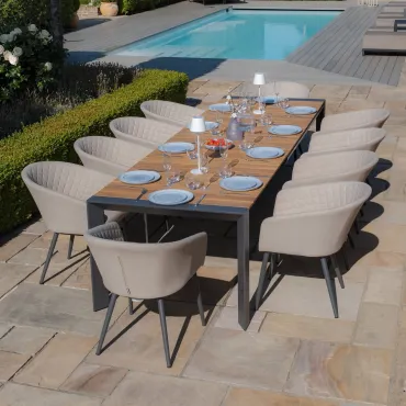 Ambition 6-10 Seat Jakarta Teak Extending Dining Table Set