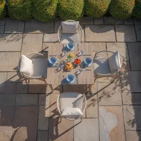 Havana Rope Weave 4 Rectangular Dining Set