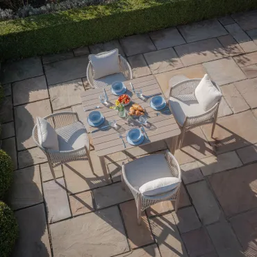 Havana Rope Weave 4 Rectangular Dining Set