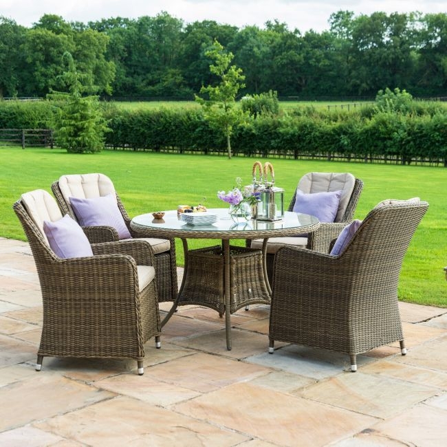 Winchester Venice 4 Seat Round Dining Set