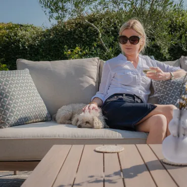 Havana Rope Weave Large Corner Sofa & Armchair