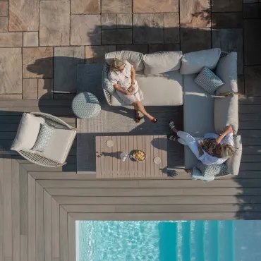 Havana Rope Weave Small Corner Sofa & Armchair