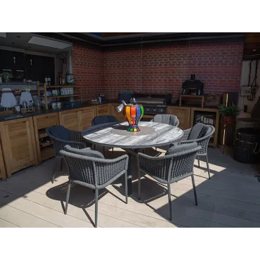 Aluminium Outdoor Dining Santiago 6 Chair Dining Set