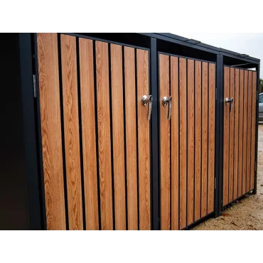 Galvanized Steel Wheelie Bin Cover | Triple