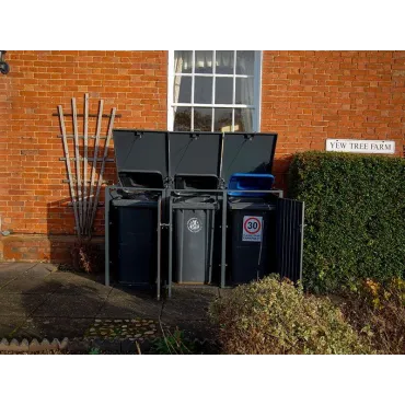 Storage Boxes Galvanized Steel Wheelie Bin Cover | Triple