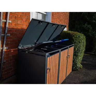 Galvanized Steel Wheelie Bin Cover | Triple