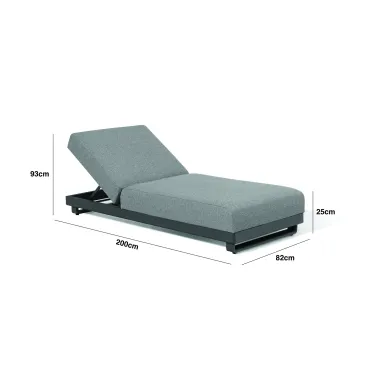 Ibiza Fabric Sun Lounger