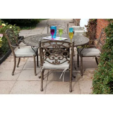 Casino 4 seater round table & chairs Set