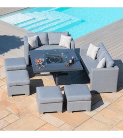 Fuzion Cube Sofa Set With Firepit