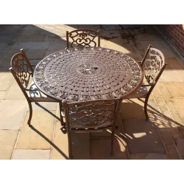 Casino 4 seater round table & chairs Set