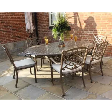 Casino 6 seater Oval table & chairs Set