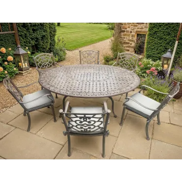 Casino 6 seater Oval table & chairs Set