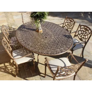 Casino 6 seater Oval table & chairs Set