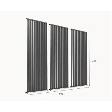 Titan Aluminium Vertical Louvre side panels set
