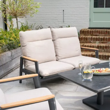 Parker 2 Seater Aluminium Rope Reclining