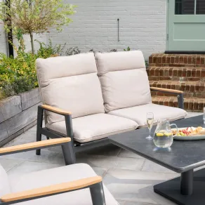 Parker 2 Seater Aluminium Rope Reclining