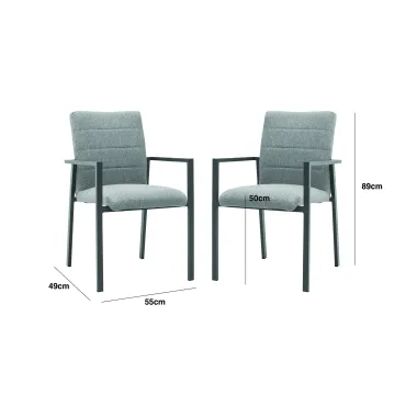 Ibiza Dining Chairs - Oatmeal Pair of  - 2