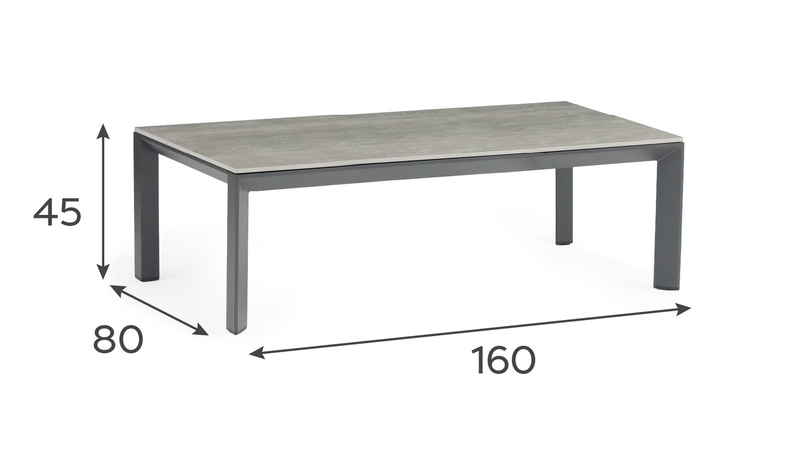 Aluminium Rectangular Coffee Table