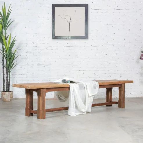 Linga Reclaimed Teak Backless Bench - 4 Linga Reclaimed Teak Backless Bench - 4