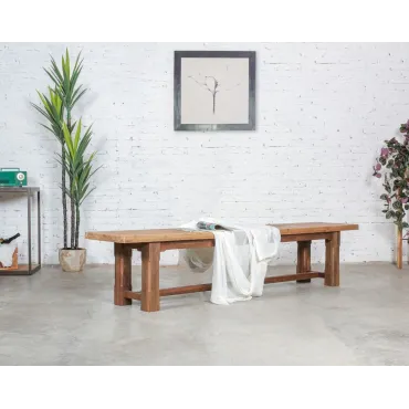 Linga Reclaimed Teak Backless Bench  - 2