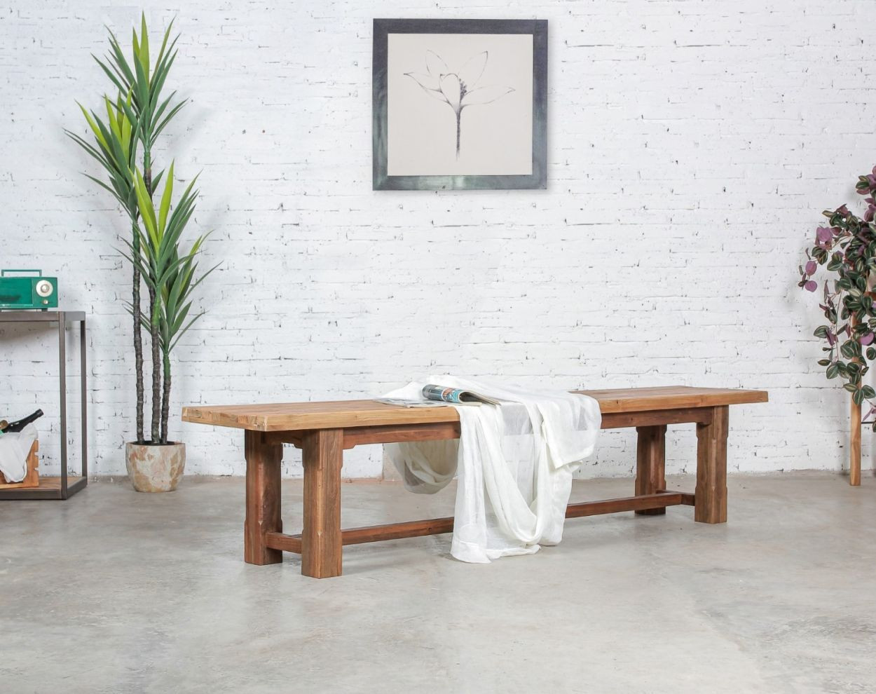 Linga Reclaimed Teak Backless Bench
