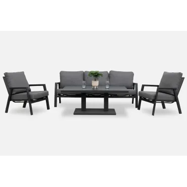 Zara 3 Seater Sofa Dining Set & Rectangular Rising Table