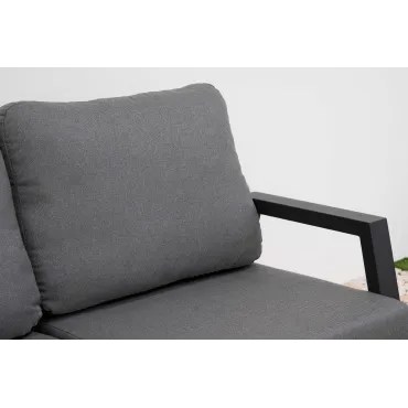 Zara 3 Seater Sofa Dining Set with Rectangular Rising Table - Grey  - 3